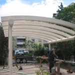 Carport mit BSH Rundstützen